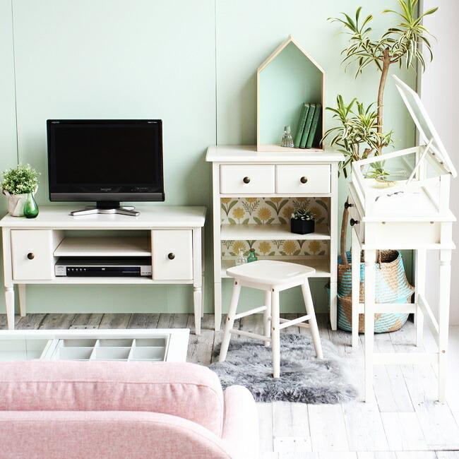 スツール 天然木 飾り台 北欧 おしゃれ かわいい ロースツール 花台 コンパクト ウッドチェア ホワイト 姫系 ガーリー フレンチカントリー ヨーロピアン |  | 02