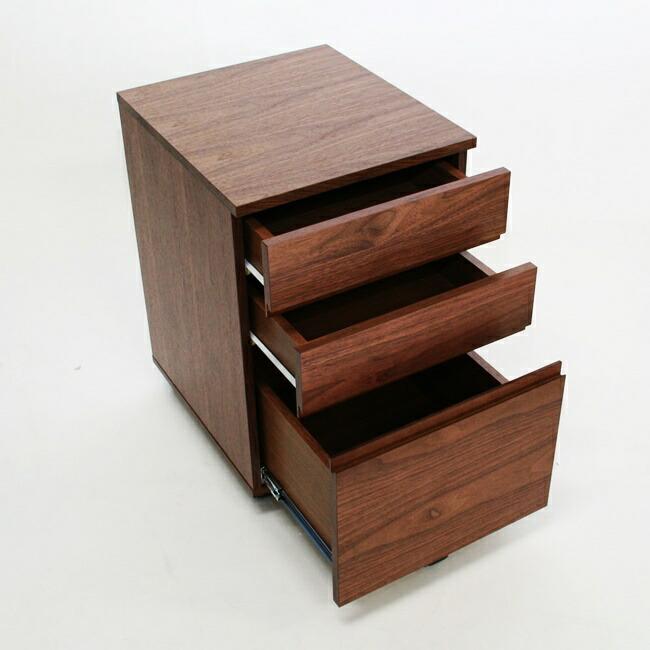 デスクワゴン 横幅40cm 3段 チェスト キャビネット キャスター付き 木製 収納ケース 書類整理 オフィス収納 デスク収納 デスクキャビネット 書斎 |  | 04