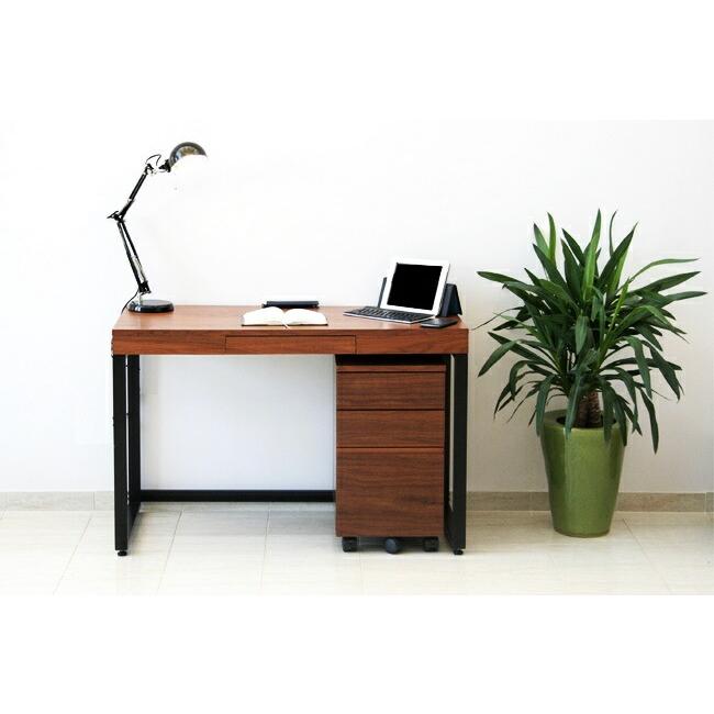 デスクワゴン 横幅34cm 3段 チェスト キャビネット キャスター付き 木製 収納ケース 書類整理 オフィス収納 デスク収納 デスクキャビネット ブラウン |  | 01