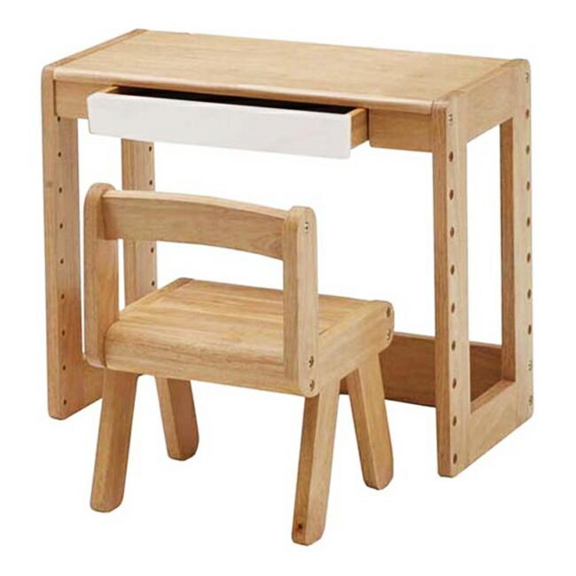 スタディセット キッズ デスクチェアセット 高さ調節 子供用 キッズデスク キッズチェア  引き出し 木製 学習机 高さ調整 リビング学習 ナチュラル | 