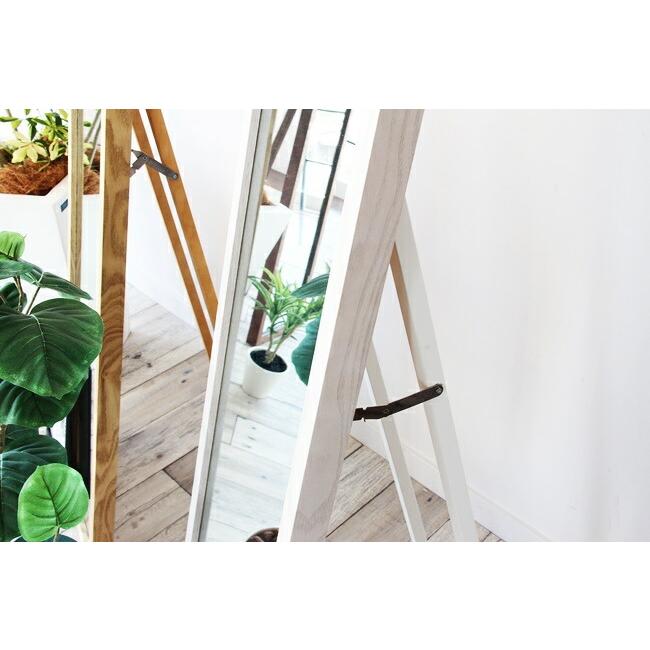 姿見 スタンドミラー ミラー 鏡 全身鏡 木製 天然木 おしゃれ 北欧 姿見鏡 細身 飛散防止 自立式 インセットミラー ブラウン ナチュラル ホワイト |  | 15