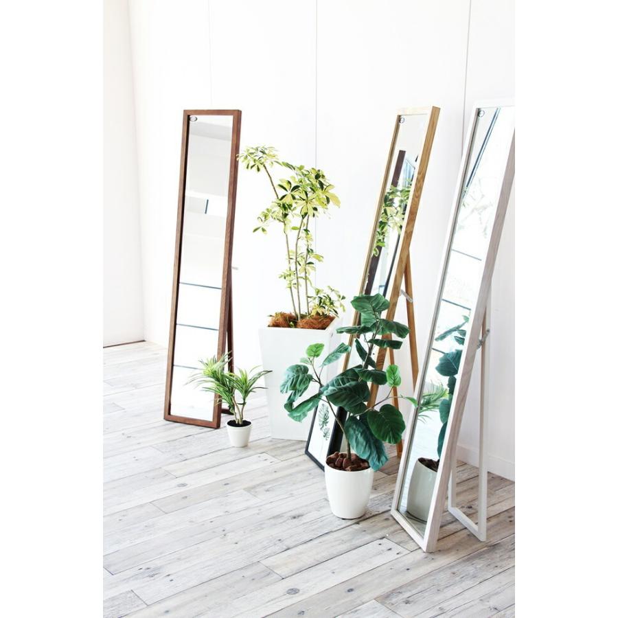 姿見 スタンドミラー ミラー 鏡 全身鏡 木製 天然木 おしゃれ 北欧 姿見鏡 細身 飛散防止 自立式 インセットミラー ブラウン ナチュラル ホワイト |  | 02