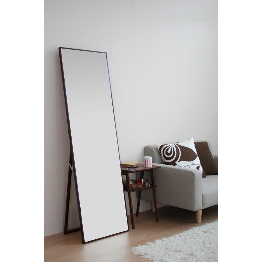 姿見 ミラー ワイド 鏡 全身鏡 姿見鏡 スタンドミラー タイトスタイルミラー スリムタイプ 細身 飛散防止 自立 着替え ダークブラウン ナチュラル シンプル |  | 01