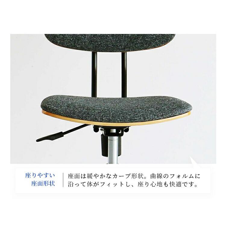 オフィスチェア キャスター付き パソコンチェア デスクチェア 肘無 アームレス グレー コンパクト おしゃれ 高さ調整 高さ調節 ベーシック スタンダード 回転 | ブランド登録なし | 07