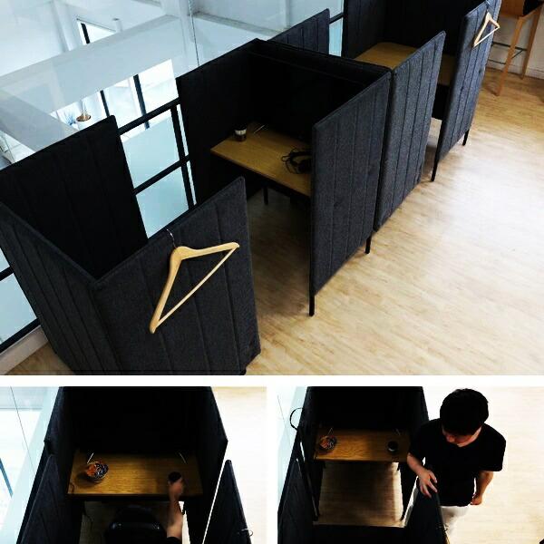 ブースデスク パネルデスク 個別ブース 集中 PCブースデスク オフィス 事務所 テレワーク 在宅勤務 パネル付 在宅ワーク リモートワーク 在宅ワーク 個室ブース | ブランド登録なし | 09