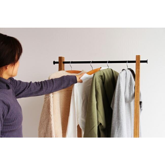 ハンガーラック コートハンガー 木製 おしゃれ 天然木 コート掛け 洋服掛け 一人暮らし ポールハンガー パイプハンガー ウッドラック 洋服収納 北欧 |  | 07