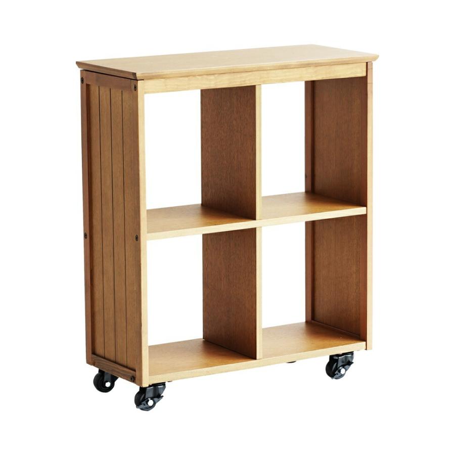 サイドボード キャスター付き 4BOX オープンラック おしゃれ 北欧 ナチュラル 飾り棚 モダン 木製 ディスプレイラック 飾り棚 天然木 シンプル レトロ | 