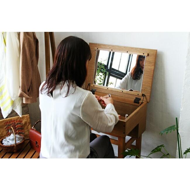 ドレッサー スツール セット 鏡台 化粧台 北欧 おしゃれ アンティーク かわいい メイク台 ドレッサーデスク ミラー 引き出し 収納スペース 木製 レトロ |  | 04
