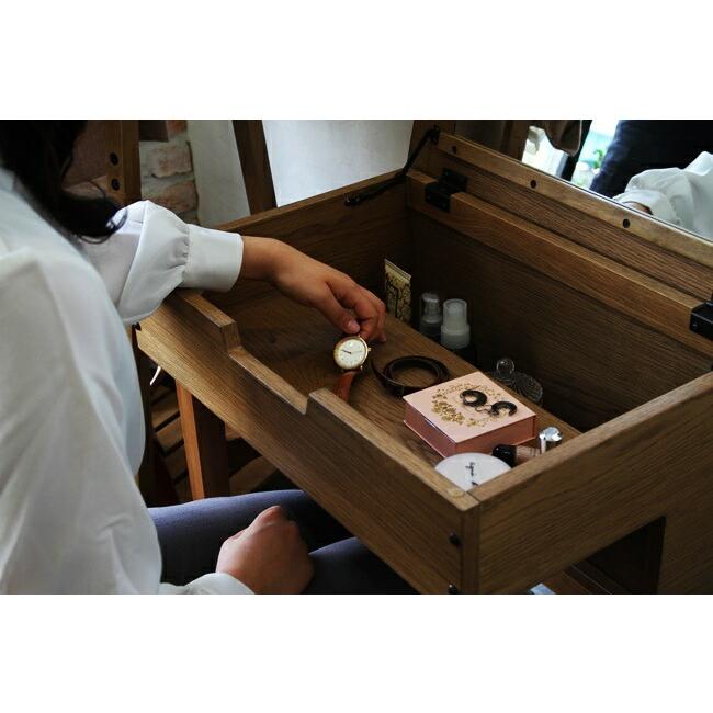 ドレッサー スツール セット 鏡台 化粧台 北欧 おしゃれ アンティーク かわいい メイク台 ドレッサーデスク ミラー 引き出し 収納スペース 木製 レトロ |  | 05