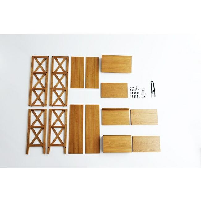 スリムラック ウッドラック 幅48 飾り棚 本棚 ラック サイドラック サイドボード リビング収納 オープンラック ブックシェルフ 北欧 モダン アンティーク 3段 |  | 10