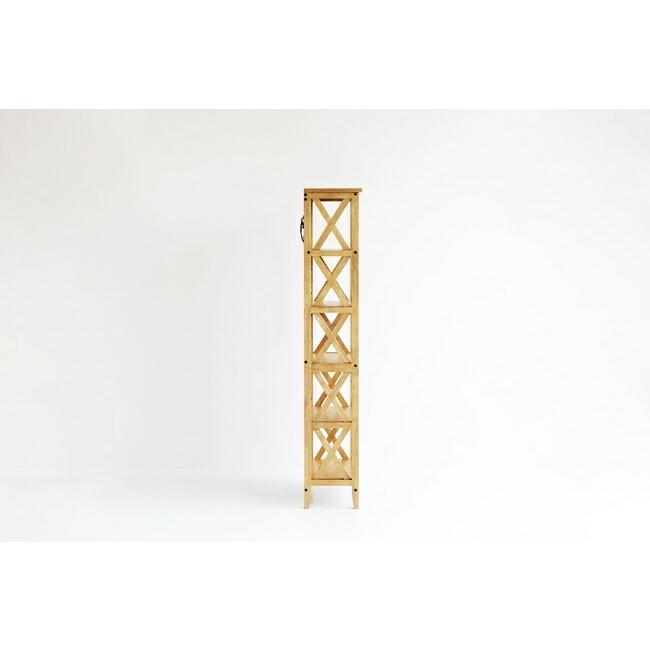 スリムラック ウッドラック 幅48 飾り棚 本棚 ラック サイドラック サイドボード リビング収納 オープンラック ブックシェルフ 北欧 モダン アンティーク 3段 |  | 02