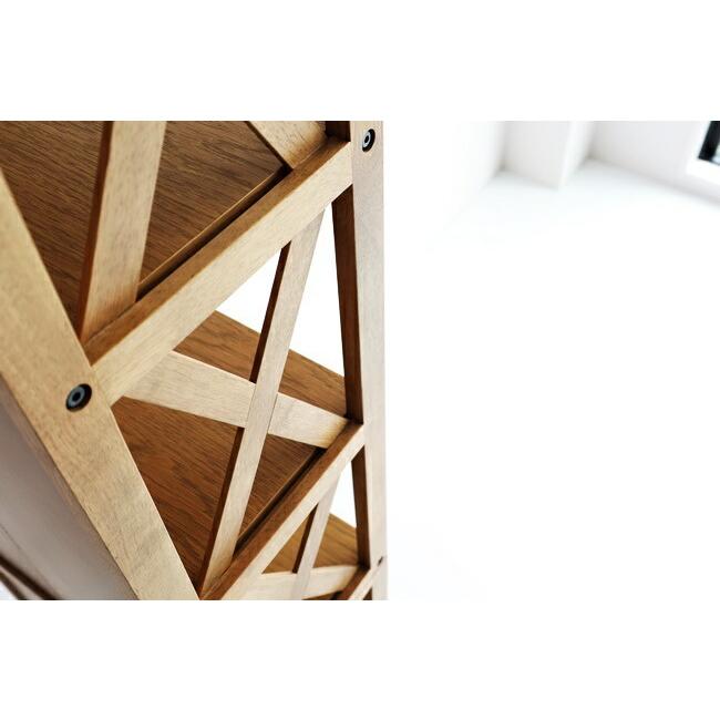 スリムラック ウッドラック 幅48 飾り棚 本棚 ラック サイドラック サイドボード リビング収納 オープンラック ブックシェルフ 北欧 モダン アンティーク 3段 |  | 06