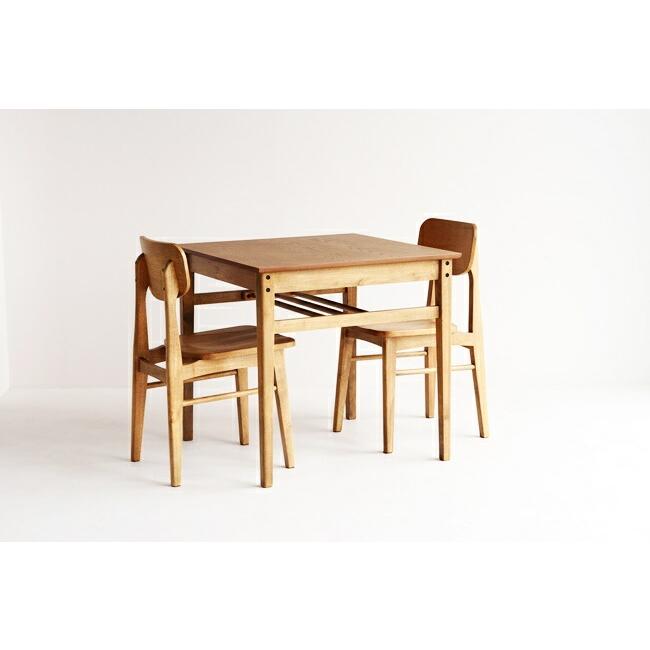 ダイニングテーブル 2人用 75cm 正方形 木製 食卓テーブル 食卓机 机 食事 レトロ 木目 ナチュラル おしゃれ ダイニング 北欧 |  | 03