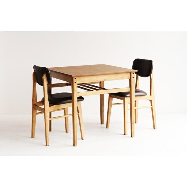 ダイニングテーブル 2人用 75cm 正方形 木製 食卓テーブル 食卓机 机 食事 レトロ 木目 ナチュラル おしゃれ ダイニング 北欧 |  | 04