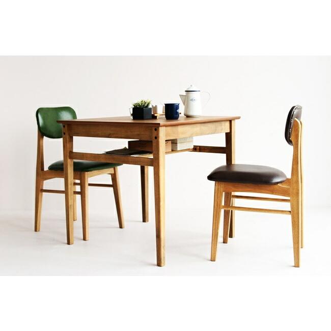 ダイニングテーブル 2人用 75cm 正方形 木製 食卓テーブル 食卓机 机 食事 レトロ 木目 ナチュラル おしゃれ ダイニング 北欧 |  | 06