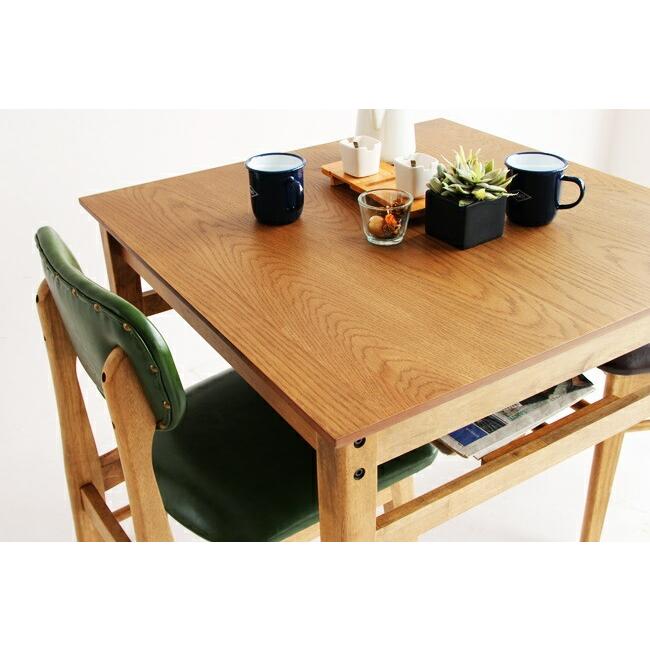 ダイニングテーブル 2人用 75cm 正方形 木製 食卓テーブル 食卓机 机 食事 レトロ 木目 ナチュラル おしゃれ ダイニング 北欧 |  | 08