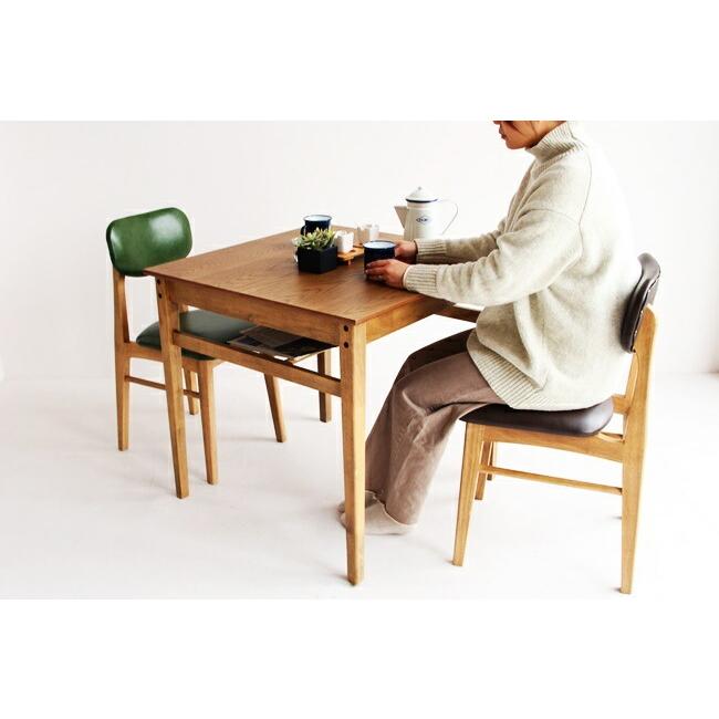 ダイニングテーブル 2人用 75cm 正方形 木製 食卓テーブル 食卓机 机 食事 レトロ 木目 ナチュラル おしゃれ ダイニング 北欧 |  | 09