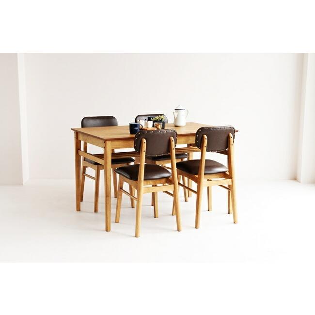 ダイニングテーブル 4人用 幅120cm 木製 長方形 食卓テーブル おしゃれ 北欧 レトロ ダイニング ナチュラル カントリー 食卓机 ダイニングデスク |  | 02