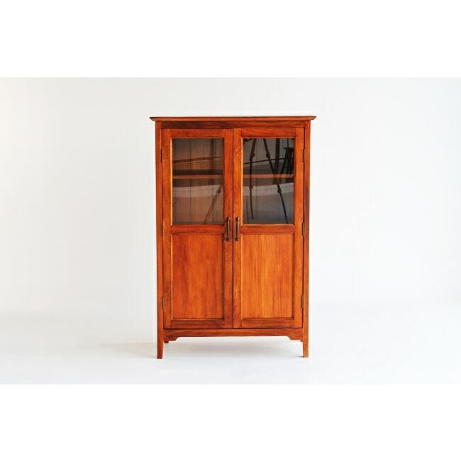キャビネット ガラスキャビネット 完成品 木製 おしゃれ アンティーク 北欧 レトロ モダン 本棚 扉付き ヴィンテージ 高級感 ブラウン 和モダン |  | 01