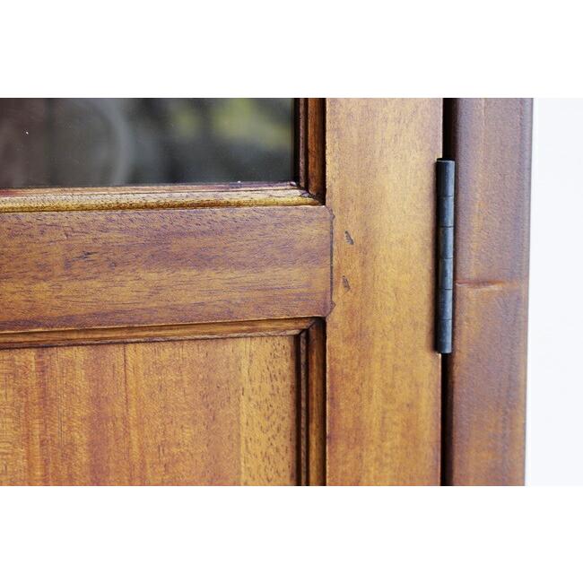 キャビネット ガラスキャビネット 完成品 木製 おしゃれ アンティーク 北欧 レトロ モダン 本棚 扉付き ヴィンテージ 高級感 ブラウン 和モダン |  | 12