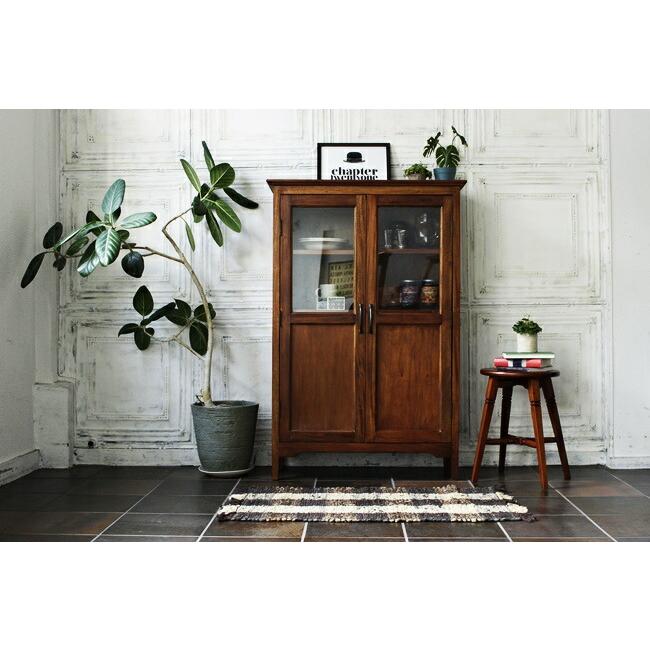 キャビネット ガラスキャビネット 完成品 木製 おしゃれ アンティーク 北欧 レトロ モダン 本棚 扉付き ヴィンテージ 高級感 ブラウン 和モダン |  | 15