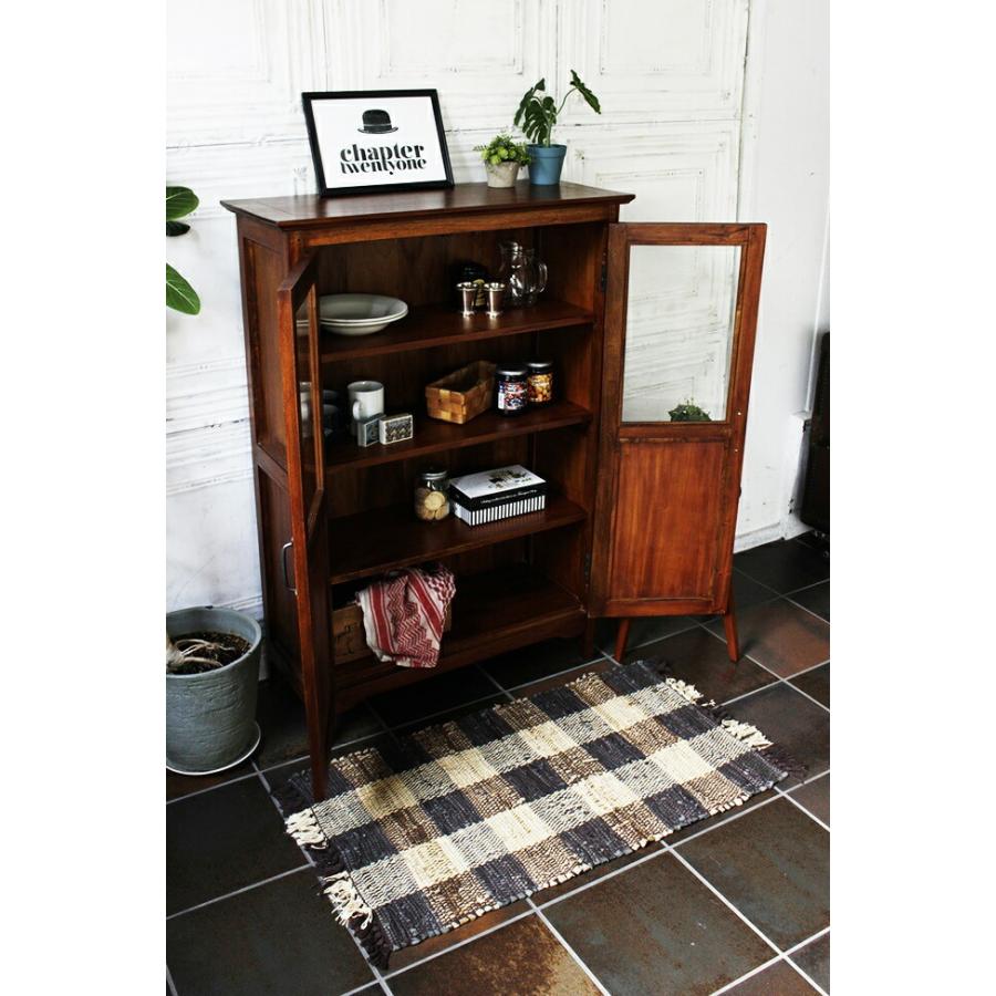 キャビネット ガラスキャビネット 完成品 木製 おしゃれ アンティーク 北欧 レトロ モダン 本棚 扉付き ヴィンテージ 高級感 ブラウン 和モダン |  | 16