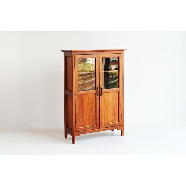 キャビネット ガラスキャビネット 完成品 木製 おしゃれ アンティーク 北欧 レトロ モダン 本棚 扉付き ヴィンテージ 高級感 ブラウン 和モダン |  | 04