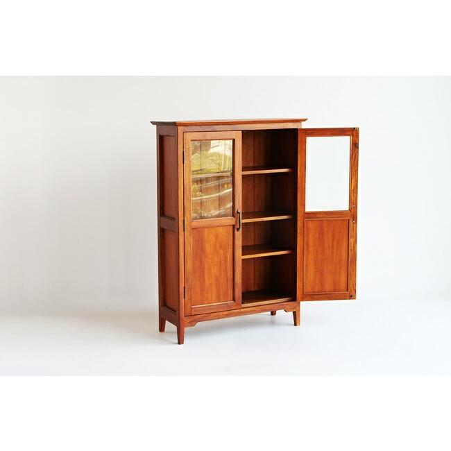 キャビネット ガラスキャビネット 完成品 木製 おしゃれ アンティーク 北欧 レトロ モダン 本棚 扉付き ヴィンテージ 高級感 ブラウン 和モダン |  | 05
