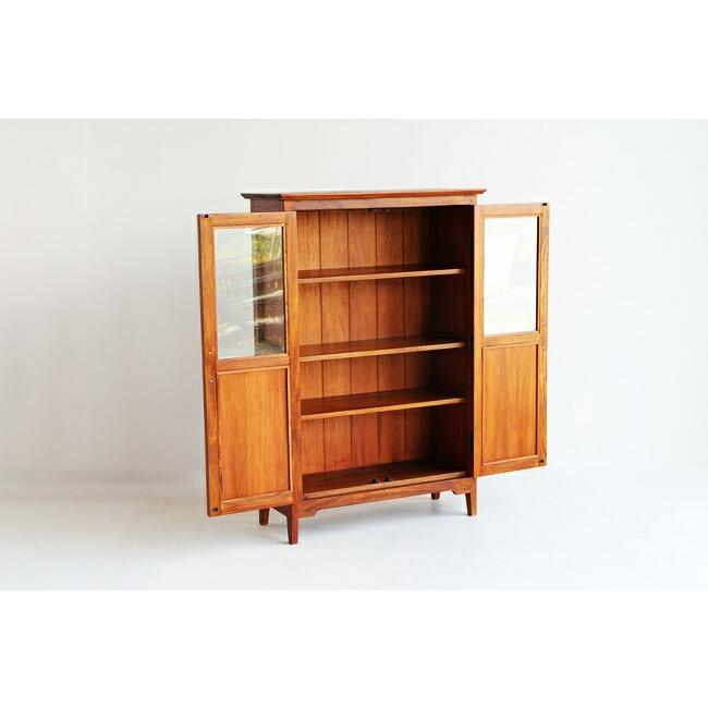 キャビネット ガラスキャビネット 完成品 木製 おしゃれ アンティーク 北欧 レトロ モダン 本棚 扉付き ヴィンテージ 高級感 ブラウン 和モダン |  | 07