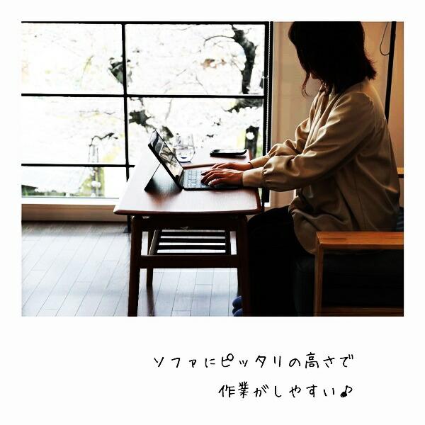 ハイテーブル ソファテーブル 棚付き 高め ダイニングテーブル 一人用 リビングテーブル 木製 シンプル 木目 おしゃれ 北欧 カントリー ブラウン 長方形 | ブランド登録なし | 01