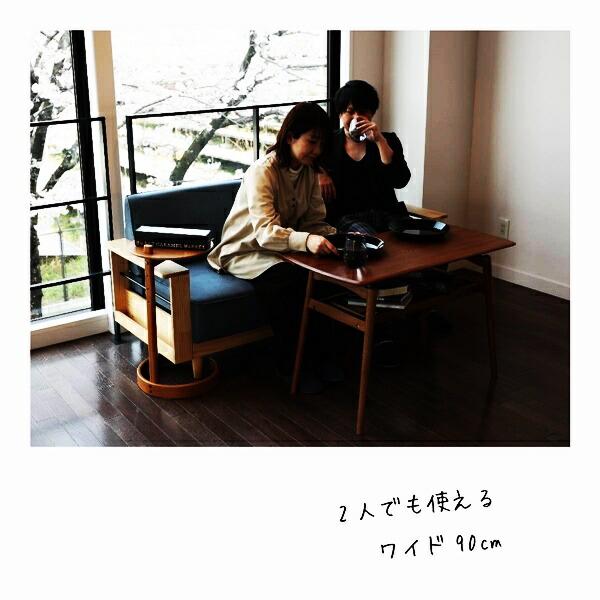 ハイテーブル ソファテーブル 棚付き 高め ダイニングテーブル 一人用 リビングテーブル 木製 シンプル 木目 おしゃれ 北欧 カントリー ブラウン 長方形 | ブランド登録なし | 02