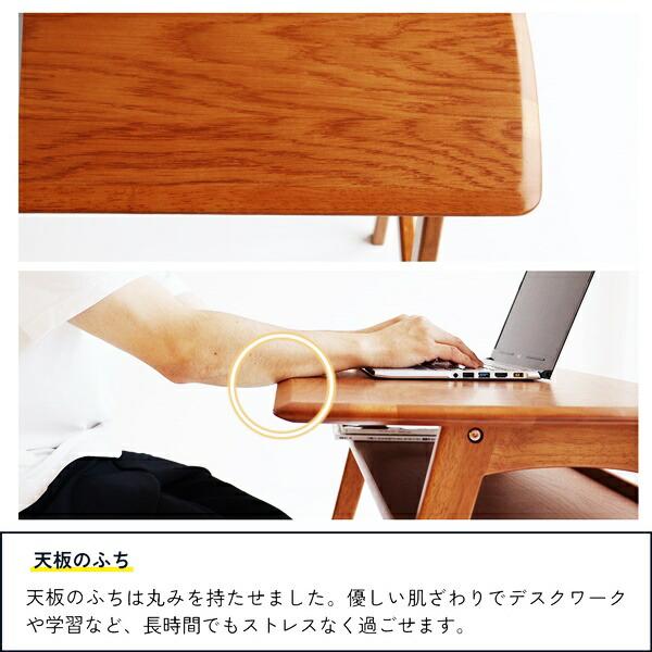 デスク パソコンデスク 書斎机 幅90cm コンパクト おしゃれ 木製 和風 ブラウン 北欧 モダン 省スペース レトロ PCデスク シンプル 在宅ワーク 天然木  木目 | ブランド登録なし | 13