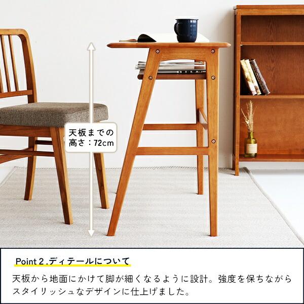 デスク パソコンデスク 書斎机 幅90cm コンパクト おしゃれ 木製 和風 ブラウン 北欧 モダン 省スペース レトロ PCデスク シンプル 在宅ワーク 天然木  木目 | ブランド登録なし | 07