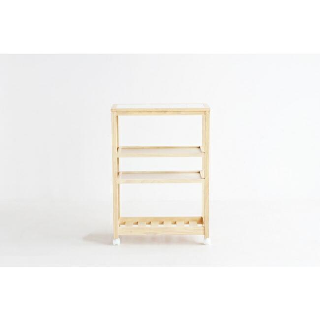 キッチンワゴン 4段 キャスター付 タイル天板 木製 タイルトップ 耐熱 キッチン収納 リビング収納 北欧 おしゃれ スリムワゴン キッチンラック |  | 04