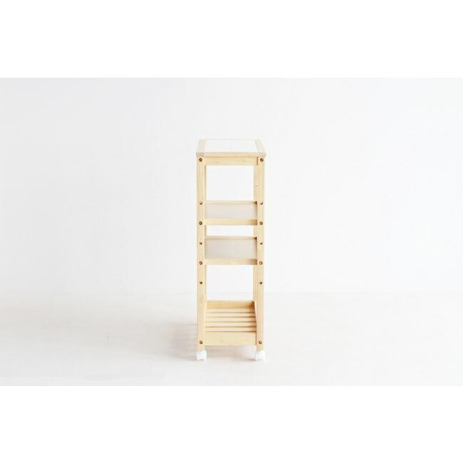 キッチンワゴン 4段 キャスター付 タイル天板 木製 タイルトップ 耐熱 キッチン収納 リビング収納 北欧 おしゃれ スリムワゴン キッチンラック |  | 05