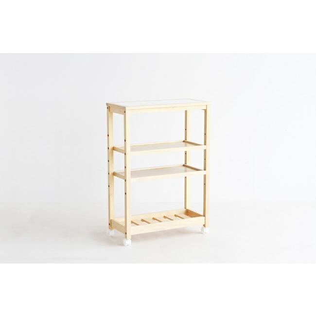 キッチンワゴン 4段 キャスター付 タイル天板 木製 タイルトップ 耐熱 キッチン収納 リビング収納 北欧 おしゃれ スリムワゴン キッチンラック |  | 06