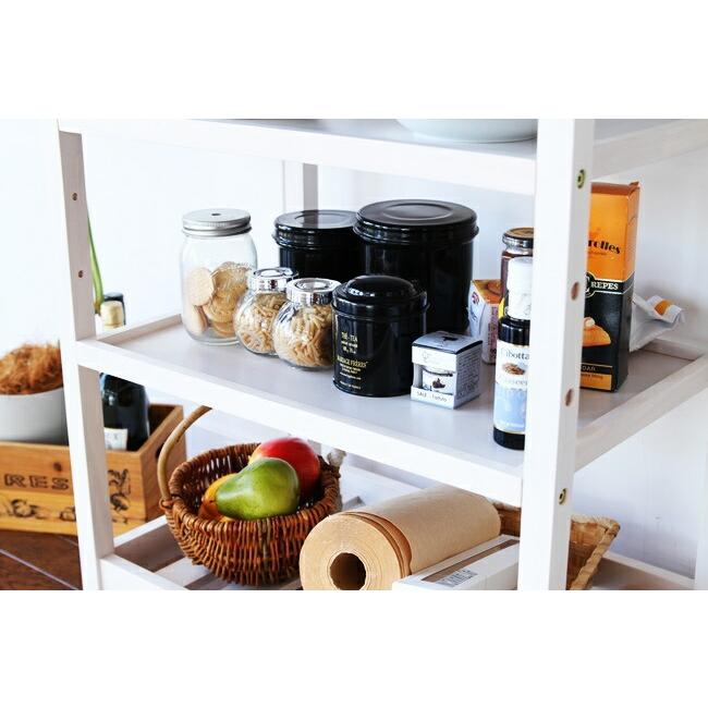 キッチンワゴン 4段 タイル天板 引き出し 耐熱 キャスター付 タイルトップ 幅60 北欧 おしゃれ かわいい キッチン収納 木製 ホワイト キッチンラック |  | 03