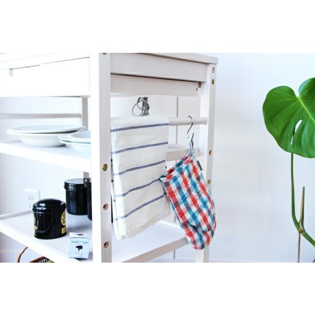 キッチンワゴン 4段 タイル天板 引き出し 耐熱 キャスター付 タイルトップ 幅60 北欧 おしゃれ かわいい キッチン収納 木製 ホワイト キッチンラック |  | 04