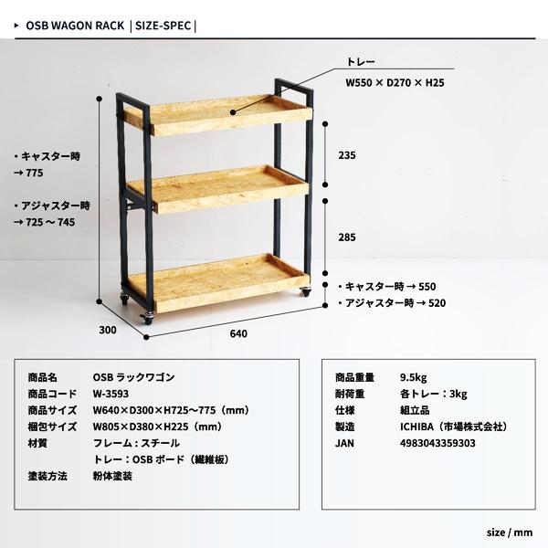ワゴンラック 3段 キャスター付き サイドワゴン サイドラック マルチワゴン シューズラック キッチンワゴン 収納 北欧 モダン かっこいい 木製 |  | 18