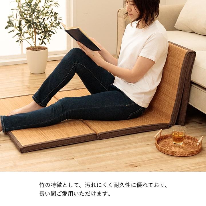 ごろ寝マット 約60×180cm バンブーマット ブラウン マット お昼寝マット 竹製 座布団 ひんやり 冷感 耐久性 消臭 防臭 折りたたみ 冷たい お昼寝マットレス | ブランド登録なし | 05