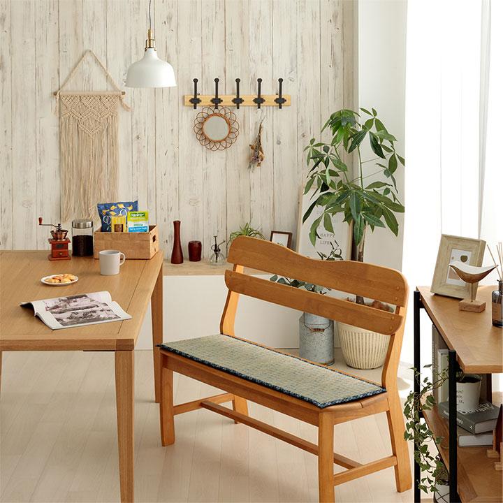 クッション ベンチパッド い草 チェック柄 調湿 空気清浄 お手入れ簡単 約35×100cm 座布団 車用 シートクッション おしゃれ 和モダン 長座布団 |  | 03