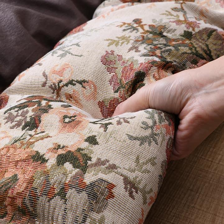 こたつ布団 日本製 正方形 エレガンス柄 省エネ 約205×205cm こたつ掛布団 おしゃれ あったか 炬燵掛け布団 ボリューム ベージュ ローズ |  | 04