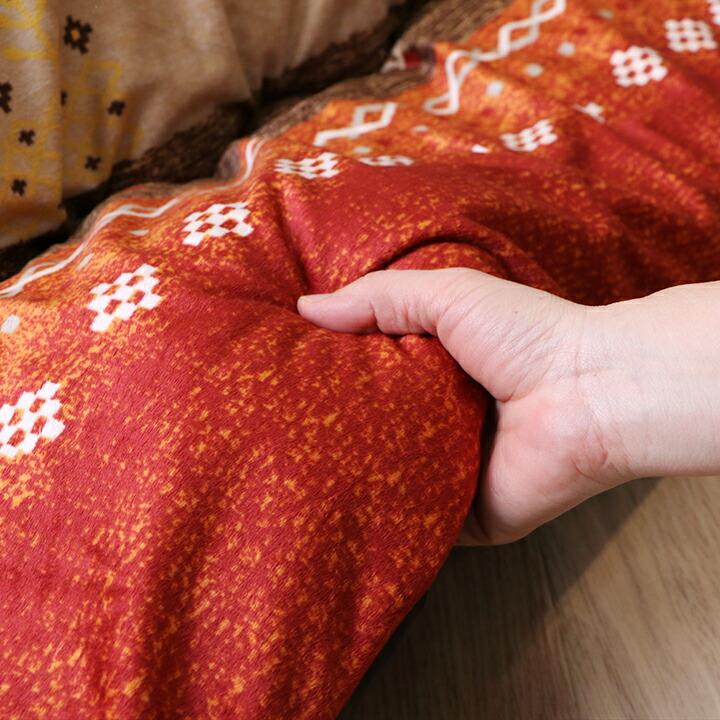 こたつ布団 日本製 正方形 ギャベ柄 なめらかタッチ 省エネ 約205×205cm こたつ掛布団 おしゃれ あったか 炬燵掛け布団 ボリューム ギャベ柄 グリーン オレンジ |  | 02