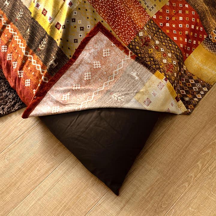 こたつ布団カバー 上掛 カバー 洗える 長方形 ギャベ柄 なめらかタッチ 省エネ 約210×250cm 上掛けカバー イメージチェンジ 模様替え グリーン オレンジ |  | 05