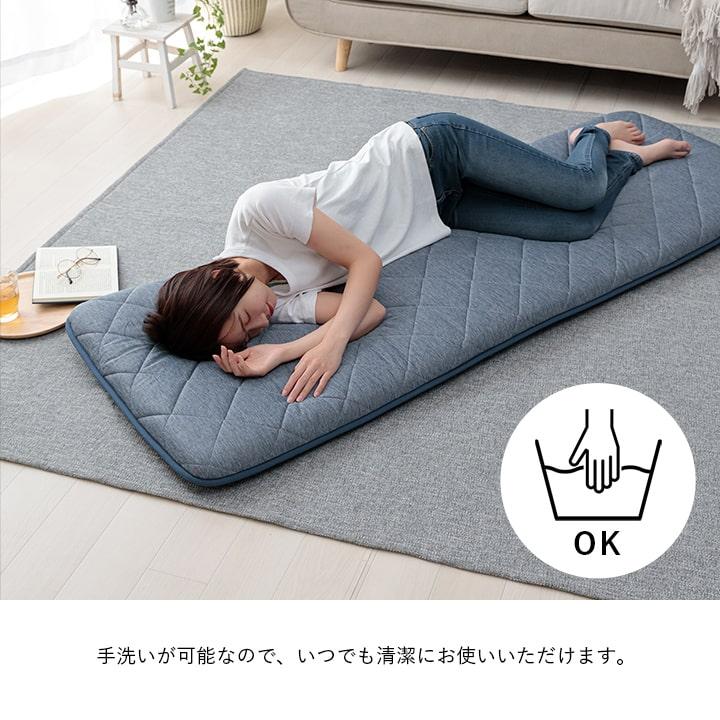 クッション 座布団 冷感 ひんやり ペット 寝転ぶ 三層 キルティング 洗える 約65×180cm ネイビー おむつ替えマット 長座布団 車用 シートクッション 北欧 |  | 05