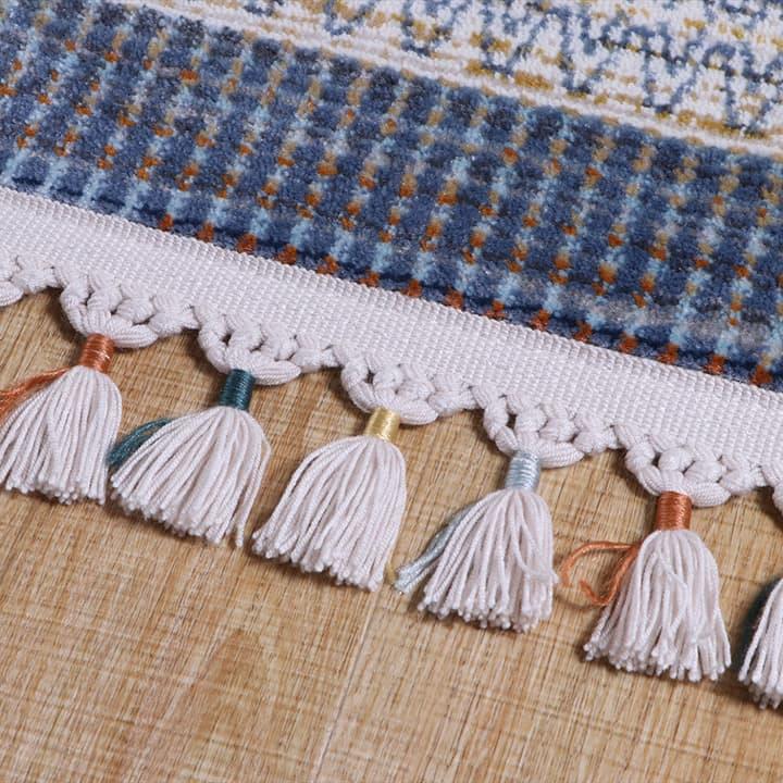 カーペット ラグ 絨毯 長方形 おしゃれ キリム柄 フリンジ付き カラフル 約133×190cm 床暖房 ホットカーペット対応 ウィルトンカーペット コンパクト |  | 02