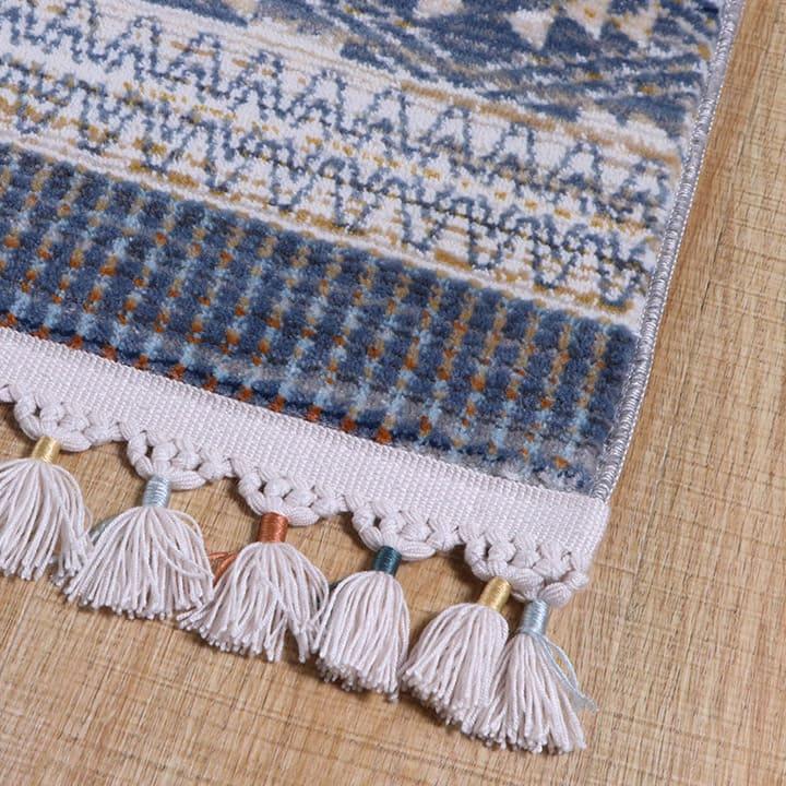 カーペット ラグ 絨毯 長方形 おしゃれ キリム柄 フリンジ付き カラフル 約133×190cm 床暖房 ホットカーペット対応 ウィルトンカーペット コンパクト |  | 03