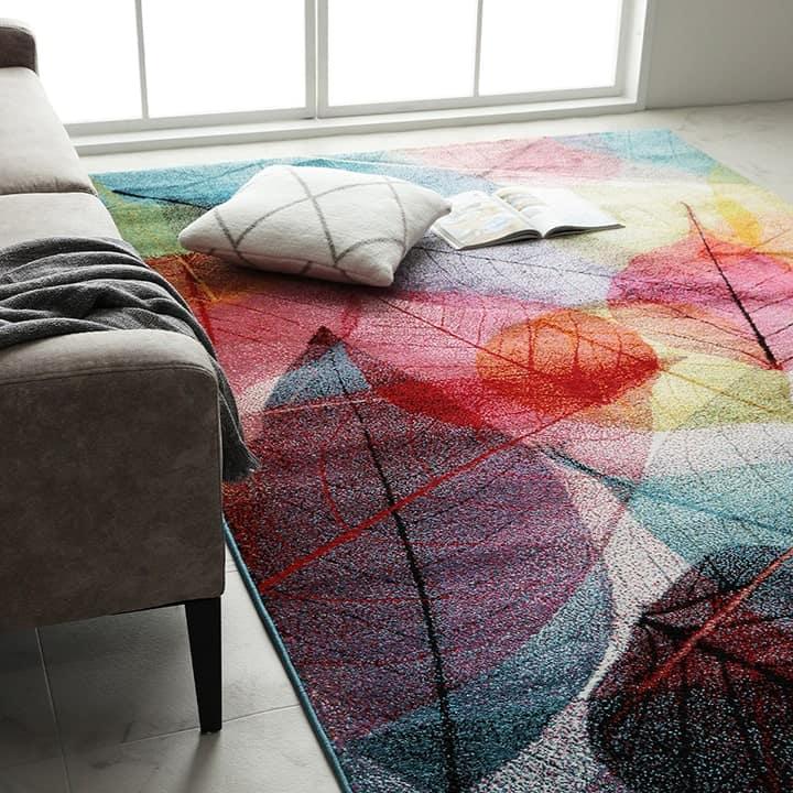 トルコ製 ウィルトン織カーペット ラグ 絨毯 長方形 リーフ柄 約200×250cm おしゃれ 高級感 じゅうたん リビング センターラグ 床暖房・ホットカーペット対応 |  | 13