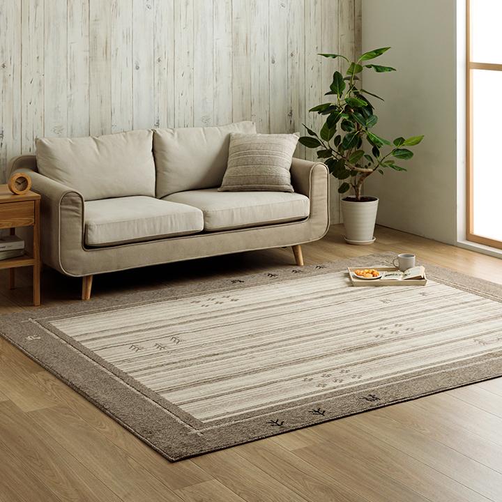 カーペット ラグカーペット 約190×240cmリビングラグ 日本製 抗菌ラグ 消臭ラグ 抗ウイルス ホットカーペット対応 ダイニングラグ ギャベ柄 グレー 国産 | ブランド登録なし | 13
