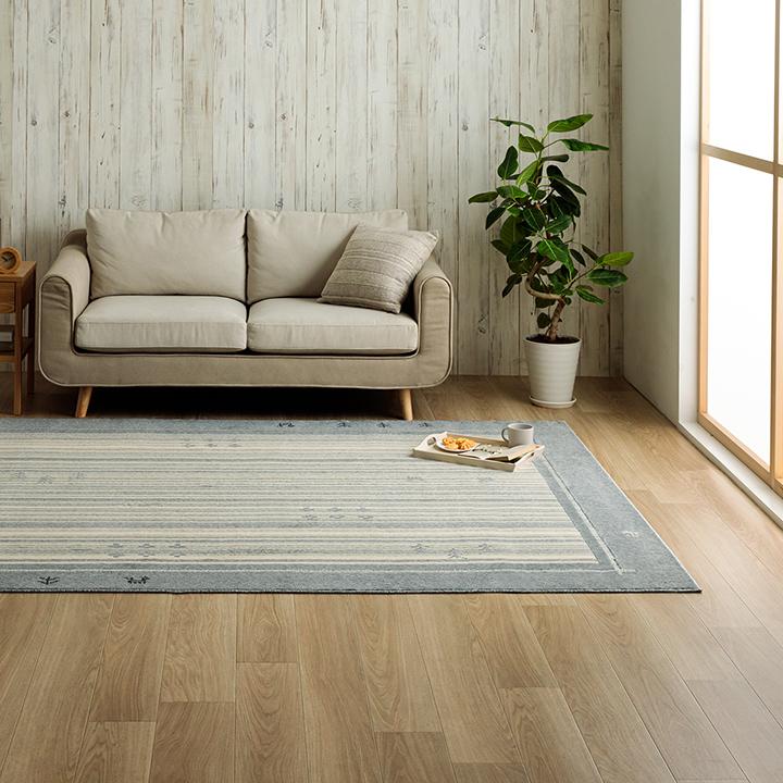カーペット ラグカーペット 約190×240cmリビングラグ 日本製 抗菌ラグ 消臭ラグ 抗ウイルス ホットカーペット対応 ダイニングラグ ギャベ柄 グレー 国産 | ブランド登録なし | 15